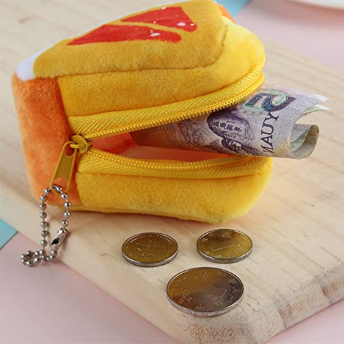 4Pcs Plush Coin Purse Wallets, Coin Pouch With Keychain Cute Fruit Shape Soft Plush Coin Purse Change Cash Bag Zipper Small Purse Wallets For Women Girls Kids #TOP7