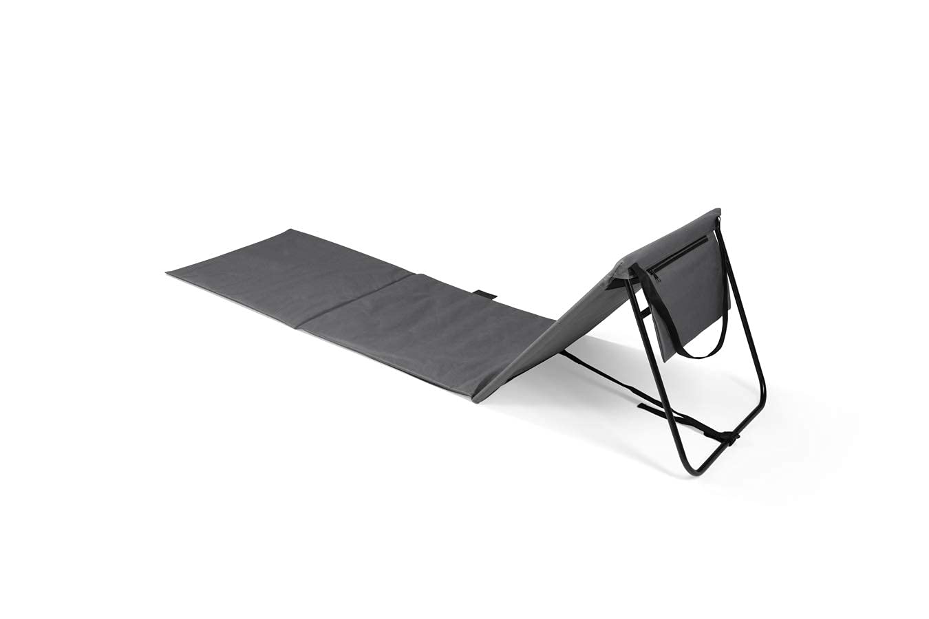 Intimo Living 2er Set Strandliege klappbar leicht – Bequeme Strandmatte mit Rückenlehne – Strandliege faltbar leicht mit Tasche – Verstellbarer Liegestuhl für Strand & Freibad (Grau, 152x51cm)