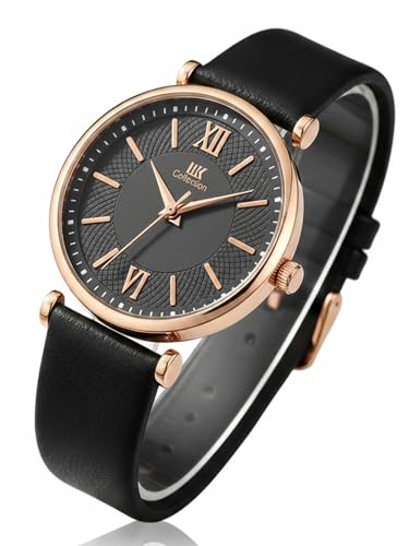 Image of IIK COLLECTION Watches for Women Round Dial |Analogue Quartz Movemnet Ladies Watch|Long Battery Life|Leather Bracelet Strap|Buckle Lock Clasp Safety Watches for Girls