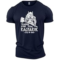 Elevate your workouts with our Training For Ragnarok Vikings Gym T-Shirt. Designed with comfort and style in mind, our Graphic Gym T-Shirt range offers a variety of unique graphic designs that will make a statement during your workout. The snug fit a...