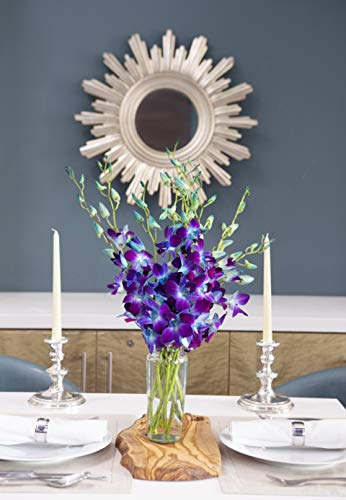 Image of KaBloom-10 Blue Orchid Bouquet,Flowers for Valentine, Mother's Day
