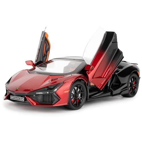 imtfzct Lamborghini Reventon Spielzeugauto, 1/24 Gussmodellauto mit Sound, Licht und Pullback, Sammlermodellauto,...