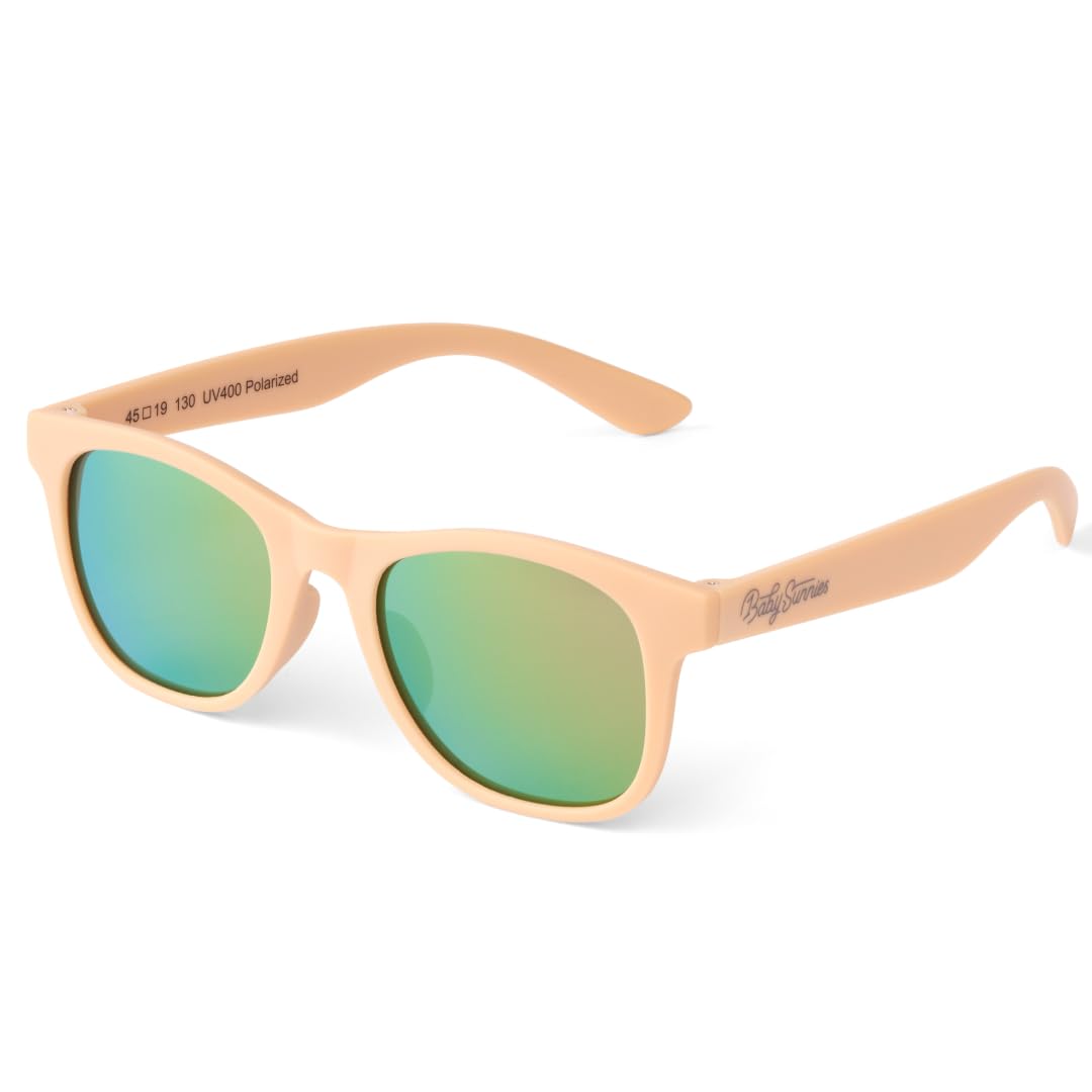 BABY SUNNIES Lunettes de Soleil Enfant 3-8 ans | Lunette Enfant avec Protection UV | Style et Confort pour les Petits Explorateurs (Rose)