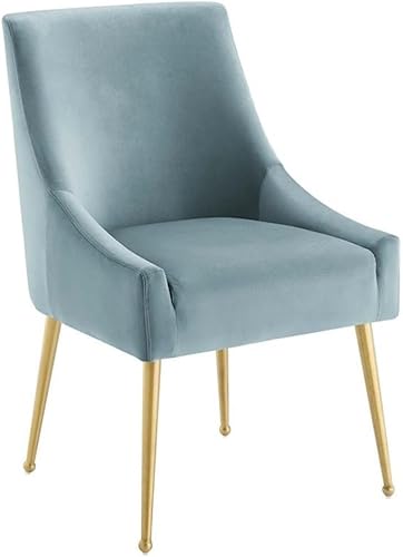 Miniatura 14 de Modway Discern - Silla de comedor tapizada de terciopelo de rendimiento, color verde Verde,Gris,Azul/claro,Rosado,Azul