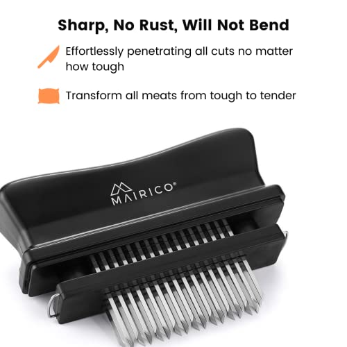 Mairico Premium Meat Tenderizer Tool - 48 Razor Sharp Blades For Tenderizing Beef, Pork, Chicken, Lamb And More #TOP1