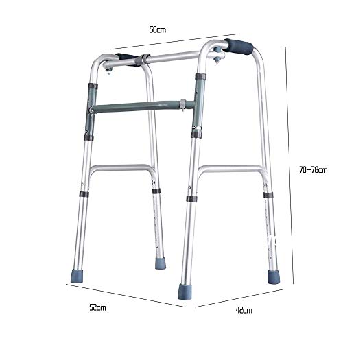 Déambulateur médical pliant réglable en hauteur avec siège de marche