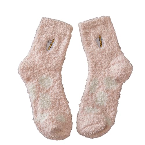 Chaussettes de Noël pour femmes coffret de 5 paires douillettes en velours brodé