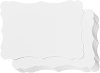 Vista 9 de Paquete de 50 tarjetas de kraft en blanco de cartulina gruesa marrón, tarjetas de felicitación para manualidades, tarjetas de regalo, menús, baby