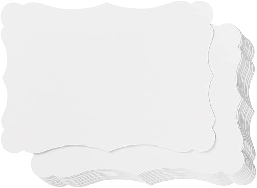 Paquete de 50 tarjetas de papel kraft en blanco, cartulina, papel grueso, color marrón, tarjetas de felicitación para menús de tarjetas de regalo,