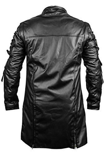 Steampunk LeatherJacket Gothic Coat - Faux Leather4