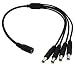 NeeKeons DC 1 Female to 4 Male Power Splitter Cable for CCTV