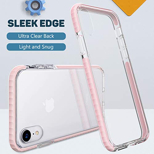Mateprox Iphone Xr Case Clear Thin Slim Anti-Yellow Anti-Slippery Anti-Scratches Cover Shockproof Bumper Case For Iphone Xr 6.1''(Pink) #TOP2