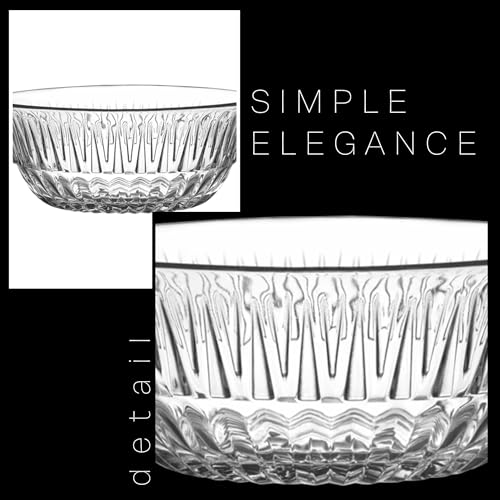 NORDIC SCHILLER Stackable Glass Dessert Bowls Set of 6 345ml 100% Lead-Free Pudding Bowls, Glass Salad Bowls, Prep - Image 4
