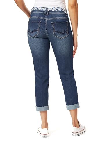 Angels Forever Young Women's Everflex Curvy Convertible 27.5" Inseam Mid-Rise Belted Skinny Jeans2