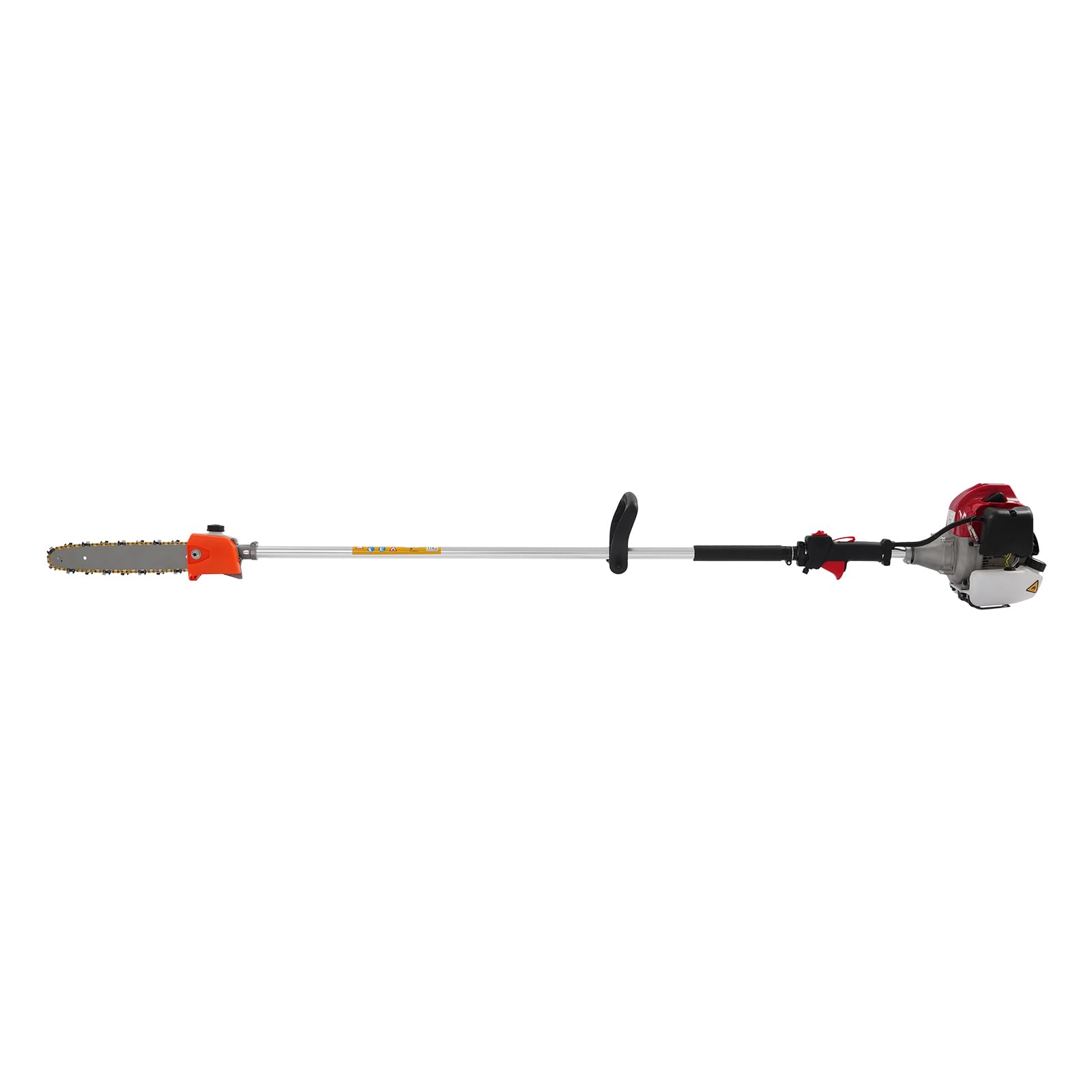 Podadora de gasolina, podadora, varillas, motosierra de 43 cc, motor de gasolina con barra larga de 1,5 m, depósito de 1 L, color rojo