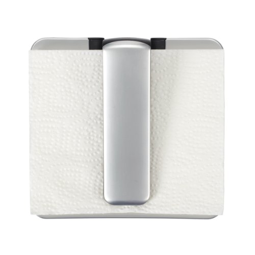 OXO Porta-guardanapos SimplyPull Good Grips, aço inoxidável, prata/preto