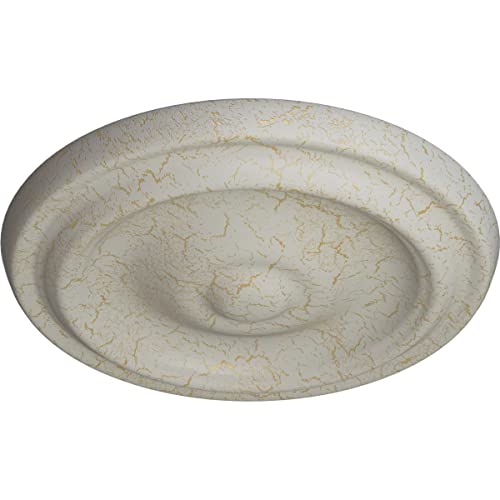 Image of 9 5 /8 inchOD x 1 1 /8 inchP Maria Ceiling Medallion (Fits Canopies up to 1 3 /4 inch), Pot of Cream Crackle