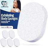 HartFelt Bath Sponges for Shower | Oval Body Wash Scrubber for Exfoliating Skin | Clean and Refresh Body, Back & Arms | Chemical-Free Body Sponge | Made in USA - Pack of 6