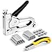 AECCN Staple Gun with 2100 Staples - 3 in 1 Heavy Duty staple Gun Kit with Remover, Durable Stainless Steel Upholstery Stapler for Fixing Material, Decoration DIY, Carpentry, Furniture