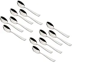 Kanshita's Rasoiware Stainless Steel Plain Desert Spoon, 12 PCS