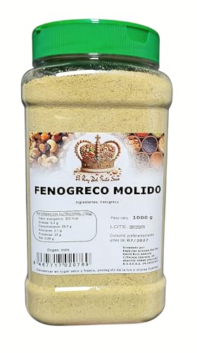Fenogreco Molido 1 kg - Semillas Naturales con Propiedades Saludables para Cocina y Repostería