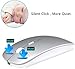 Tsmine Bluetooth Wireless Charger Computer Mouse for MacBook Air Mac Pro Laptop Ipad Pad PC The Laser Optical Rechargeable Mini Slim Silent Mice is Replacement Wired Widely Used Desktop iMac (Silver)