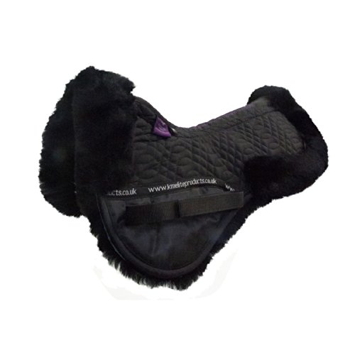 KM Elite High Wither Half Pad - Spine Free (Black/Black, Large)