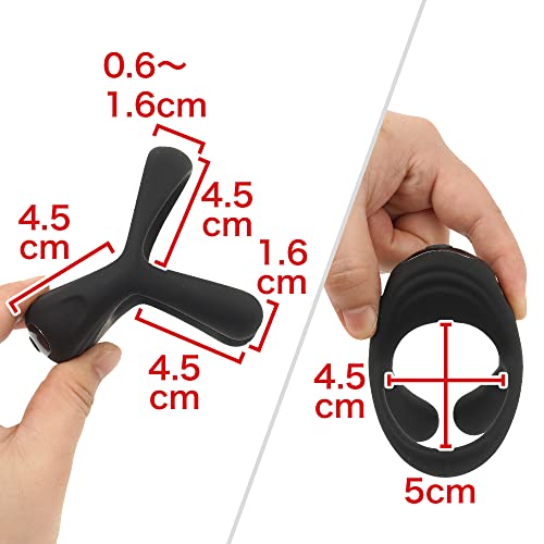 有能すぎるマルチリング トリプル振動10種 生活防水 玉袋 陰嚢 挟む 長いアームでしっかり振動！バイブレーションリング - 画像4