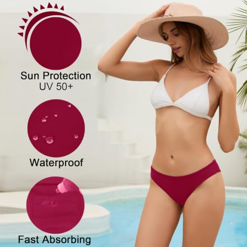 Image of SherryDC Women's Period Swimwear Bikini Bottoms-Menstrual Leakproof Swimsuit Bottoms Briefs for Teen Girl