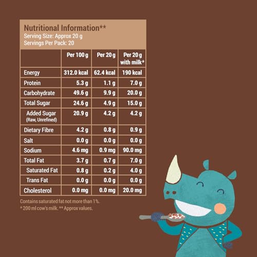 Image of Slurrp Farm Choco Crunch Chocolate Cereal | No Maida, No Refined Sugar, No Added Colour | Ragi Stars and Moons | Healthy Breakfast for Kids | 300 g (Pack of 3)