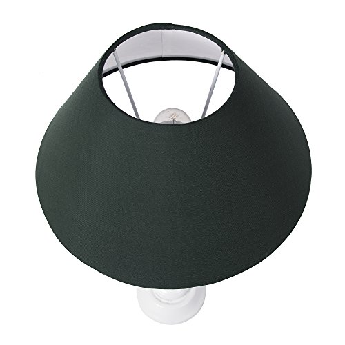Image of Homesake Classic Twister Wooden Table Lamp with Fabric Shade | Handcrafted Bedside Lamp with E27 Holder| Bulb Included |Warm Light Night Lamp for Bedroom, Living Room, Study & Home Decor, Green