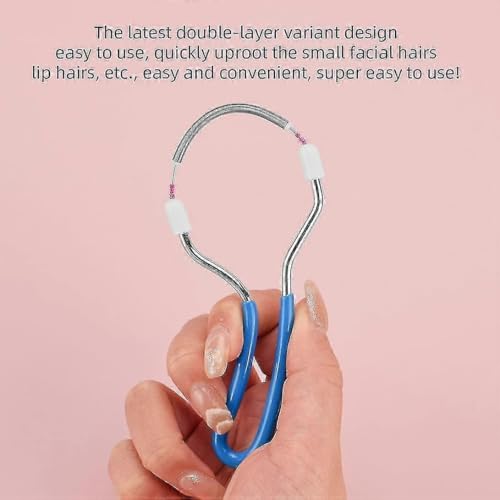 Image of Facial Hair Remover for Women, Spring Threading Tool | Face Hair Remover for Upper Lip, Chin, Forehead & Cheeks | Manual Epilator for Peach Fuzz Removal | Reusable Portable Beauty Care Tool