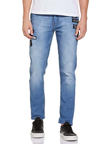 Jean stretch bleu homme taille 32 fini le denim rigide inconfortable