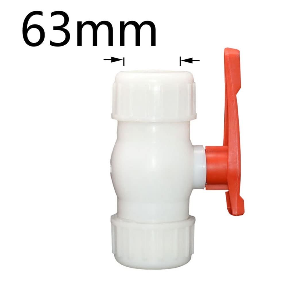 Valvola a sfera a 2 vie - Accoppiatore a T in a PVC for tubo 'acqua, connettore rapido for irrigazione e acquacoltura(63mm)