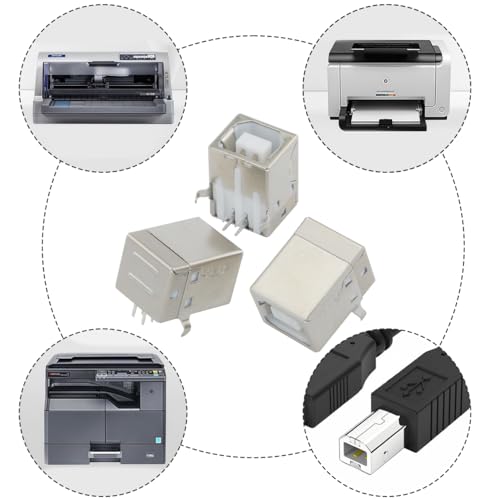 Conector USB Tipo B hembra ángulo 90° paquete 10 uds miniatura 4