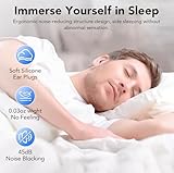 Ear Plugs for Sleep, 45dB Noise Cancelling Earplugs Hearing Protection for Sleep, Concentration, Travel, Work, Concerts, Ultra Comfortable Reusable Silicone Ear Plugs, with 8 Tips(XS/S/M/L) & Case - Image 3
