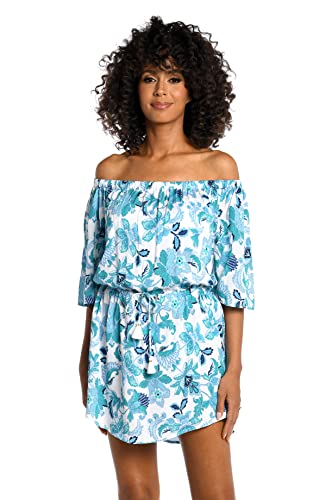 La Blanca Women's Off Shoulder Mini Dress Swimsuit Cover Up3