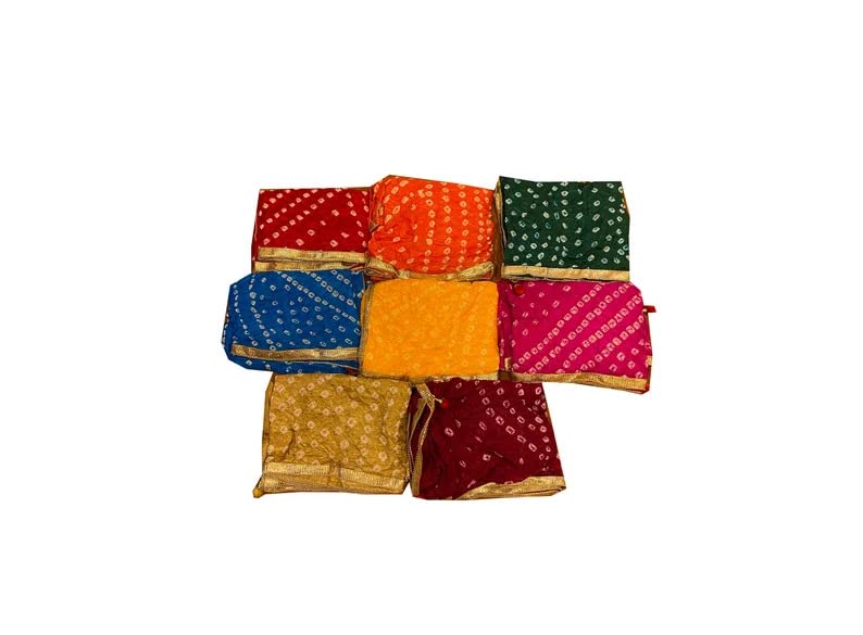 Wholesale Lot Of Solid Color Dupatta, Bandhej Dupatta tapara Silk Bandhani Bandhej Women Heavy Dupatta with Lace & latkan2
