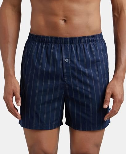 Image of Jockey 8222 Men's Super Combed Mercerized Cotton Woven Printed Inner Boxers with Ultrasoft and Durable Inner Waistband (Pack of 2)