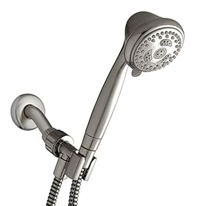 Waterpik Handdouchekop met slang 1,8 GPM PowerSpray, geborsteld nikkel, NSC-659E, geen maat