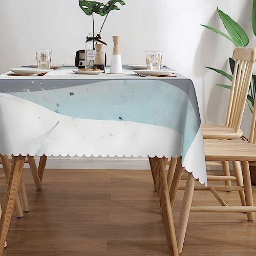 Nappe en dentelle bleue et blanche réutilisable pour table de restaurant - 4