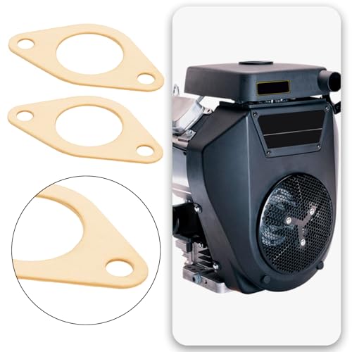 Image of 2Pcs Intake Manifold Gasket Lawn Mower Engine Gasket 11061-7019 Compatible with Kawasaki FH451V FH500V FH541V FH580V Yellow