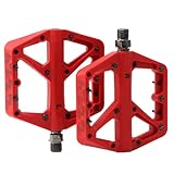 Pedales de bicicleta con rodamientos sellados, plataforma de 9/16 pulgadas, pedales planos antideslizantes, reposapiés para bicicleta de montaña a prueba de polvo