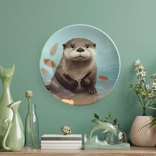 Plato Decorativo Cute Otter de Porcelana de 6 pulgadas miniatura 5