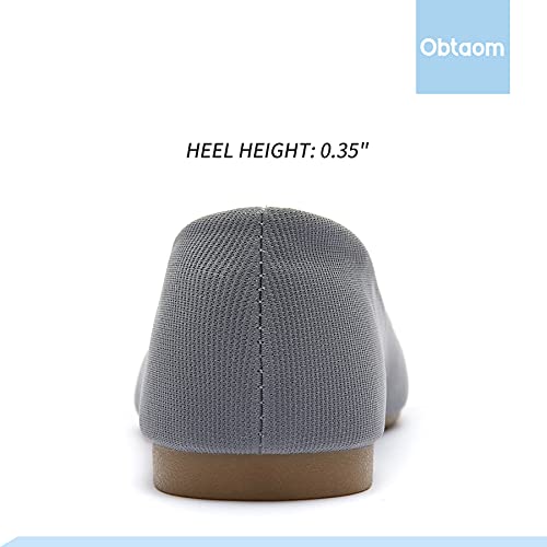 Image of Obtaom Round Toe Women Flat Shoes Slip on Girls Dress Black Ballet Flats