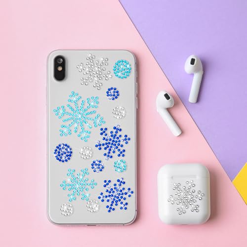 Image of Epakh 84 Glitter Bling Rhinestone Sticker, Snowflake Diamond, Multicolor