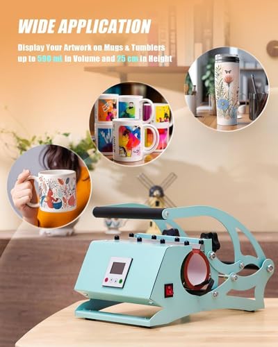 Prensa térmica para tazas y vasos de 9 a 30 oz miniatura 6