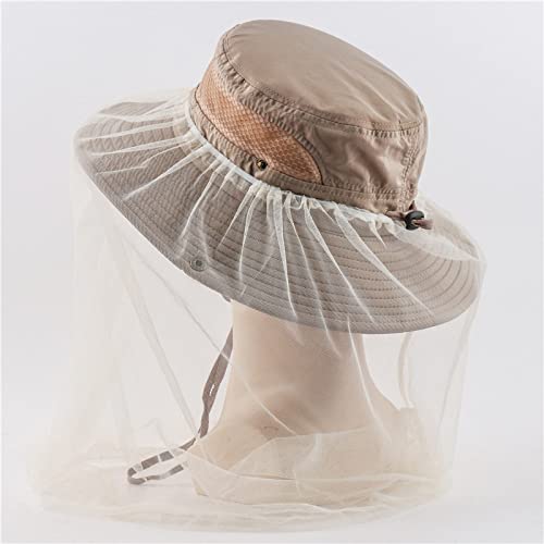 Gorro midge head net con ala ancha y tejido de secado rápido Style5 6