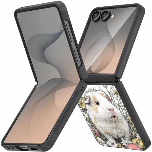 Case for Samsung Galaxy Z Flip 8 with Screen Protector,White Rabbit