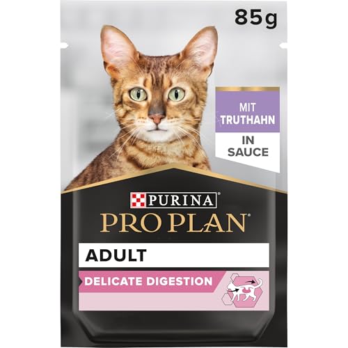 Pro Plan Cat Delicate Nutri Savour Katzenfutter nass, mit Truthahn, 26er Pack (26 x 85 g)